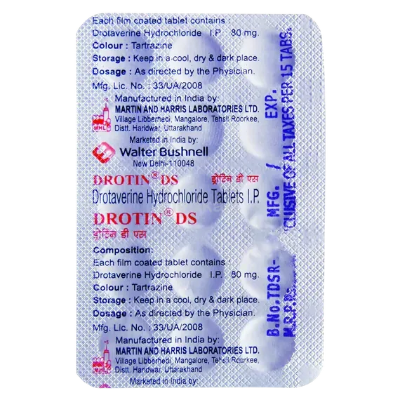 drotin ds 80mg tablet 15's